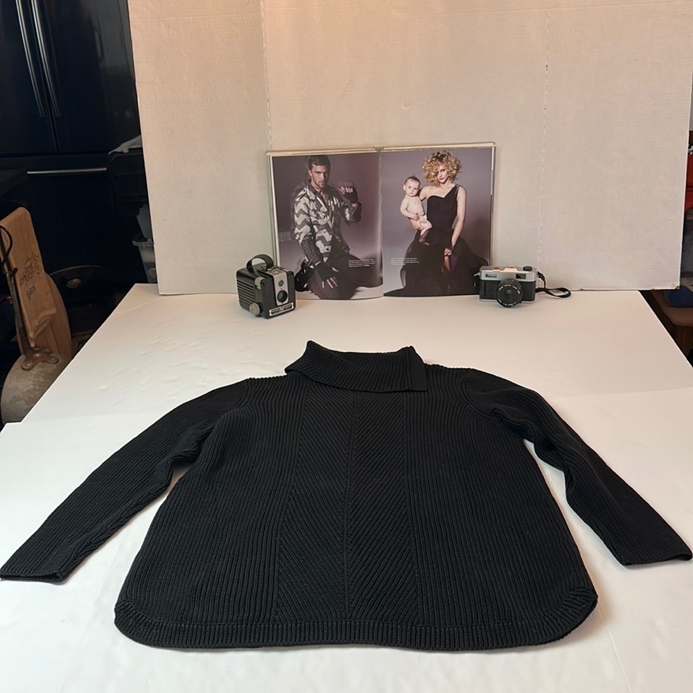 Talbots Ribbedknit Split Neck Turtleneck - image 1